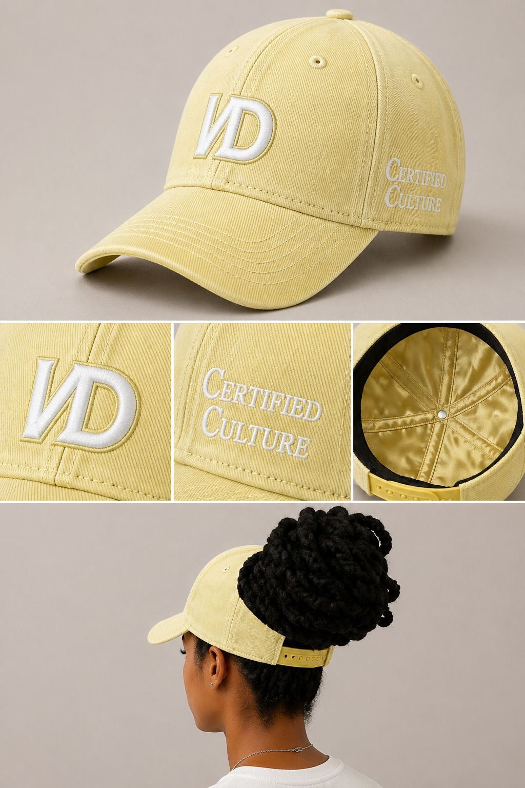 Demi-casquette satin jaune - Enfant expédition dès le 15 juillet