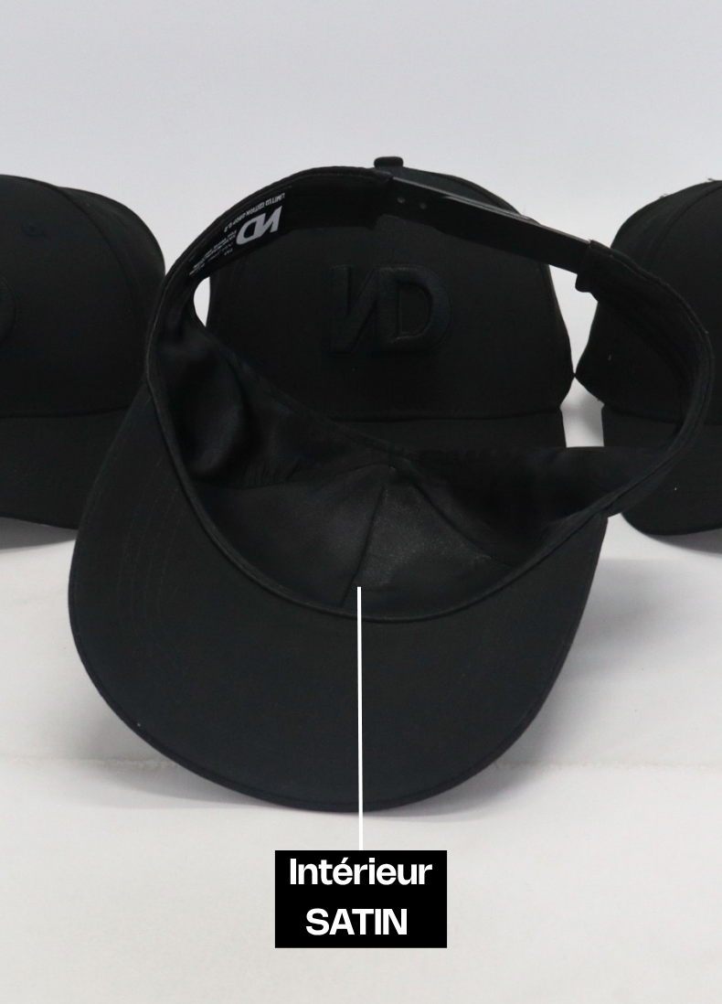 Expédition dès le 15 juillet - Demi-casquette Noire Adulte