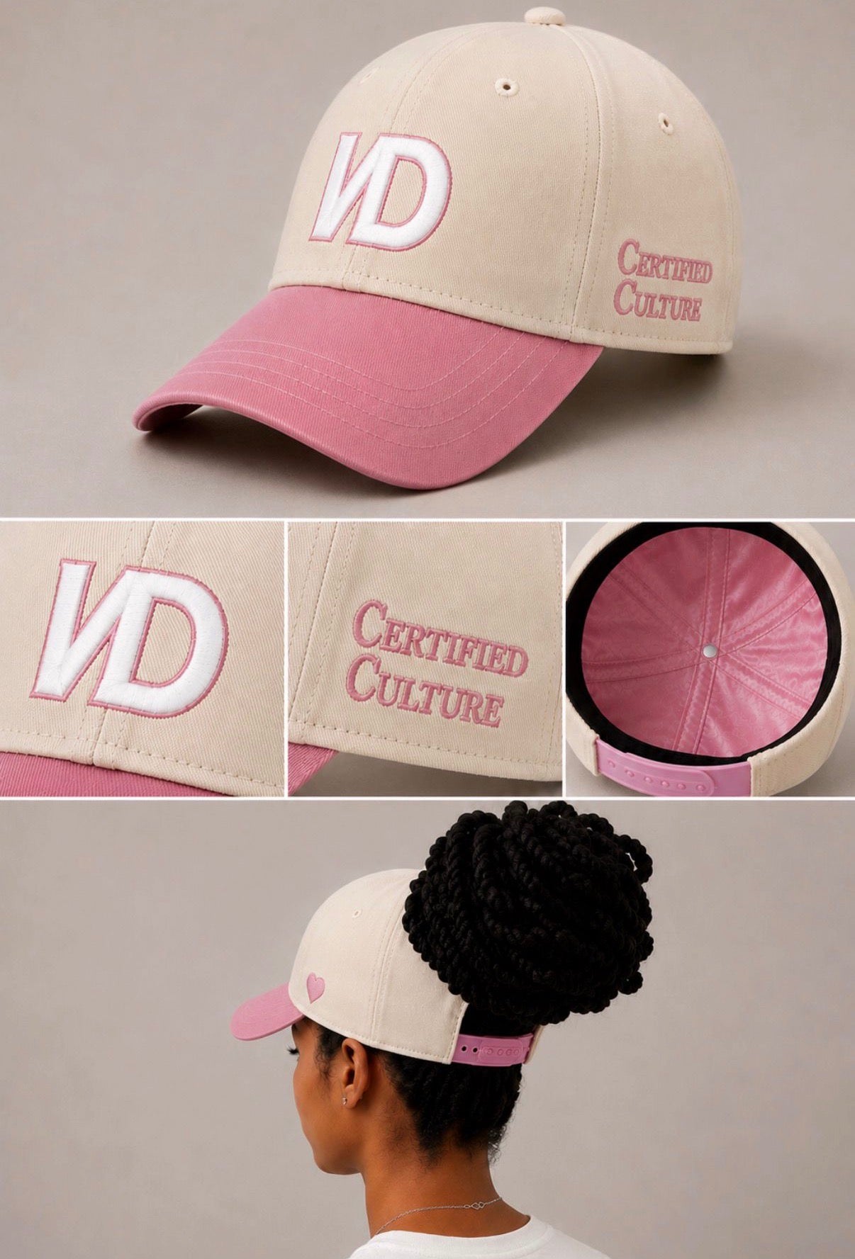 Demi-casquette satin rose - Enfant expédition dès le 15 juillet