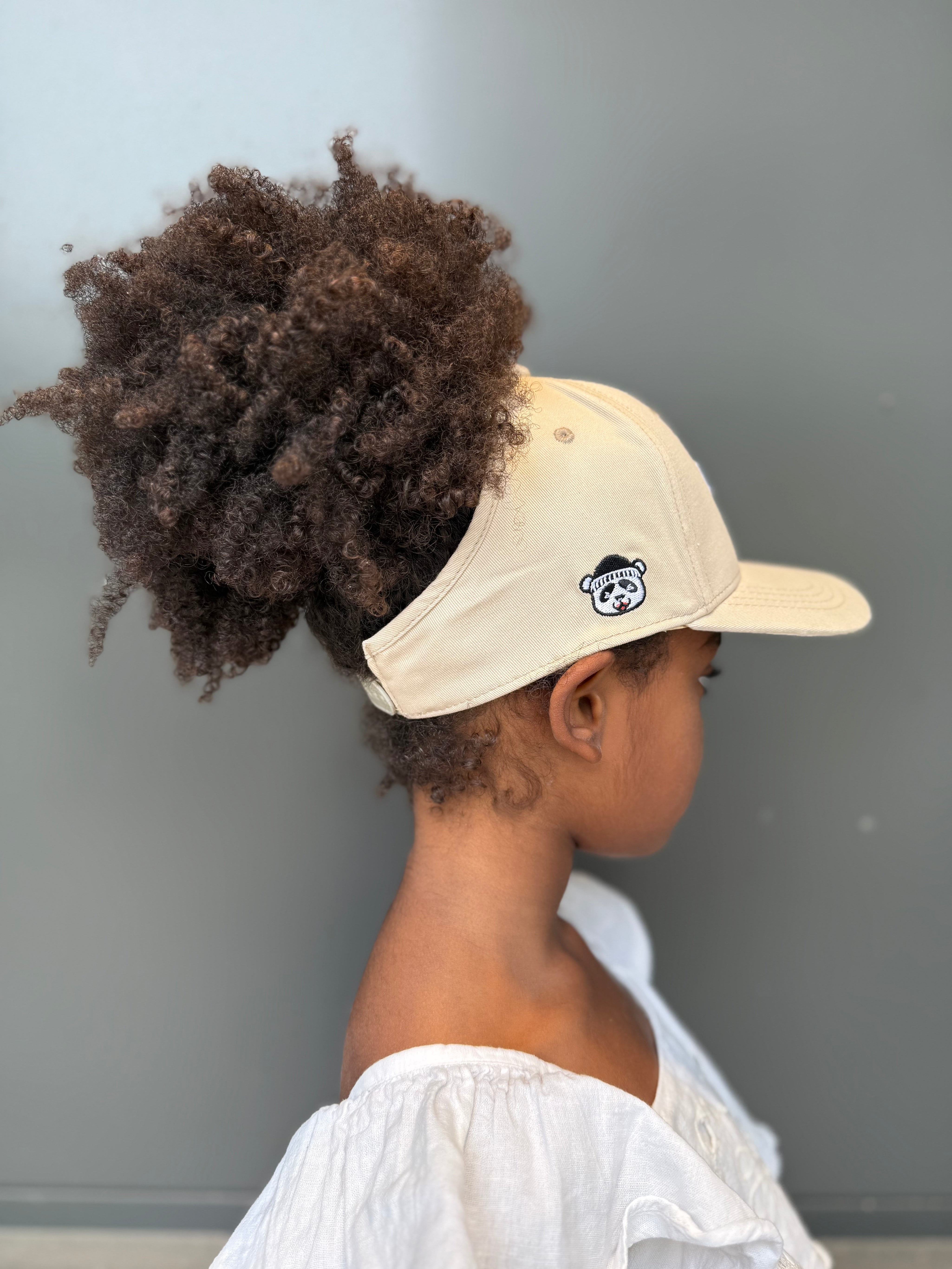 KIDS - VISIERE DOUBLÉE EN SATIN - PANDA BEIGE