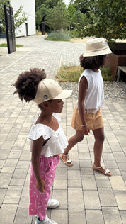 KIDS - VISIERE DOUBLÉE EN SATIN - PANDA BEIGE
