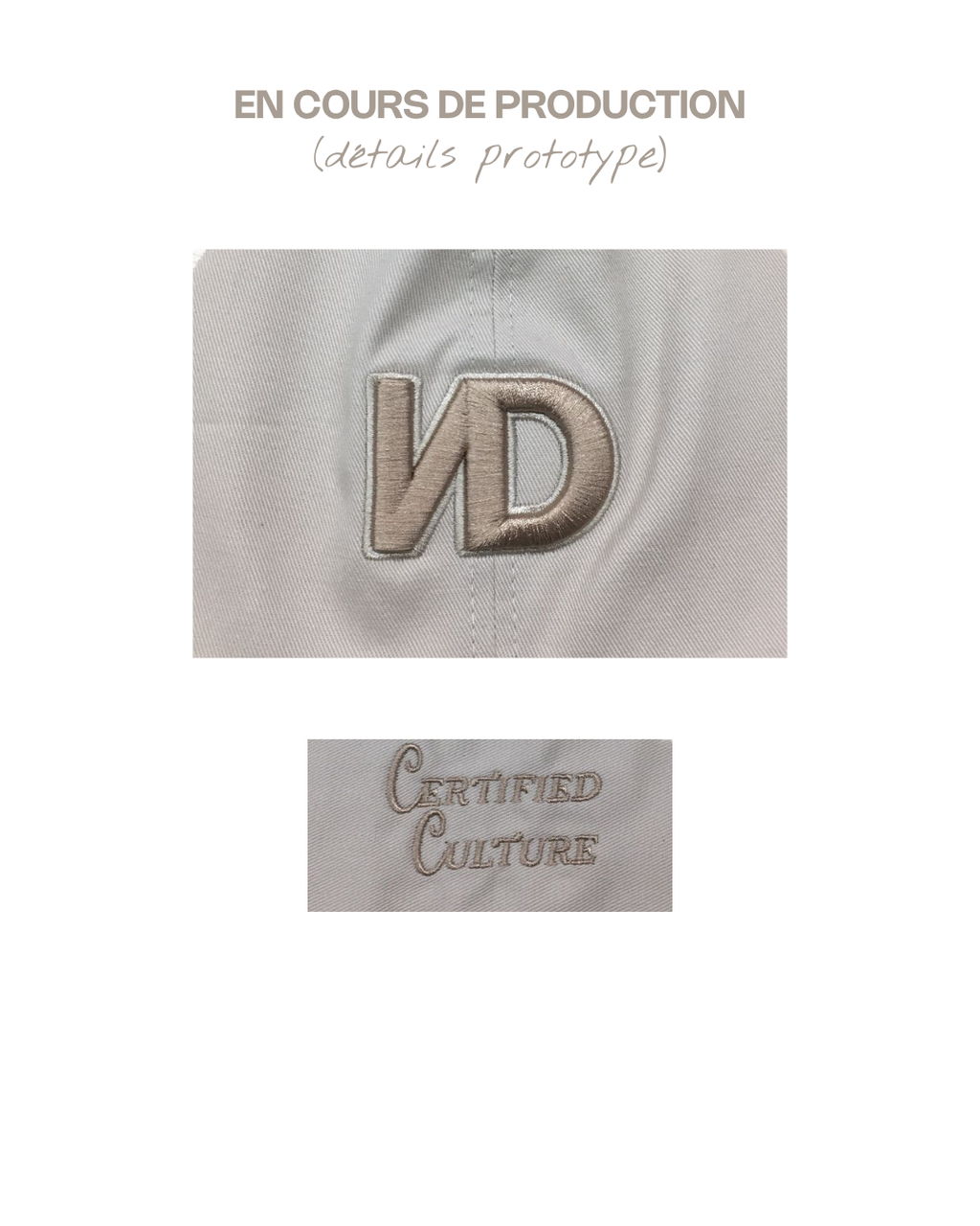 Demi-casquette Beige - Expédition dès le 15 juillet