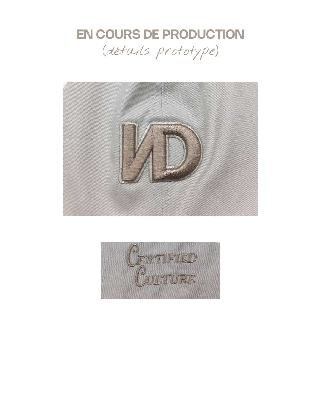 Demi-casquette Beige - Expédition dès le 15 juillet